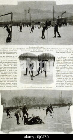 Fotografie di partite di hockey su ghiaccio in Germania 1902 Foto Stock