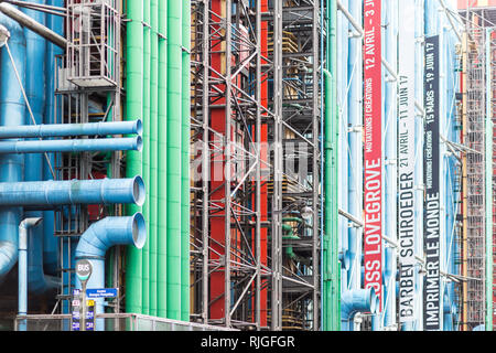 Centro Georges Pompidou a Parigi, Francia Foto Stock