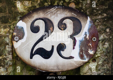 Il numero civico 23 Foto Stock