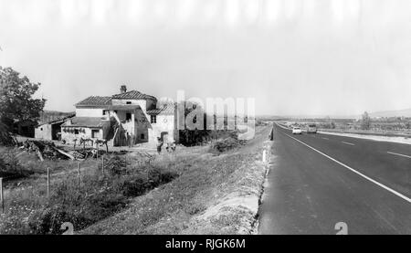 Firenze-Roma autostrada, 1964 Foto Stock