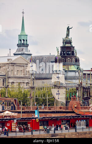 Montreal, Canada - Giugno, 2018: la Cattedrale di Notre Dame de Bon Secours Cappella (Cappella Notre-Dame-de-Bon-Secours) a Montreal, Quebec, Canada. Editoriale. Foto Stock