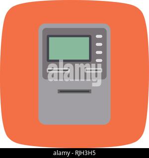 Macchina Atm icona Vettore Icona segno illustrazione vettoriale per un uso personale e uso commerciale... Look pulito e icona alla moda... Illustrazione Vettoriale