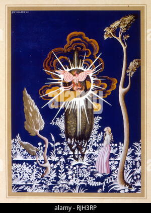 Illustrazione da "Fleur de Neige (neve fiore)', da Jacob e Wilhelm Grimm. Illustrazione di Kay Nielsen, 1925 Foto Stock