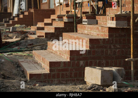 Incompiuta scale di mattoni Foto Stock