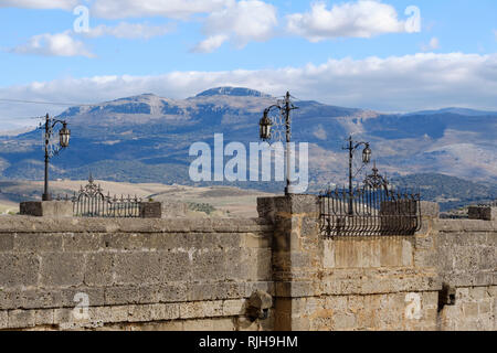 Puente Nuevo, nuovo ponte, XVIII secolo, Ronda, Malaga, Andalusia, Foto Stock