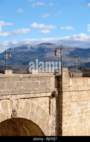 Puente Nuevo, nuovo ponte, XVIII secolo, Ronda, Malaga, Andalusia, Foto Stock