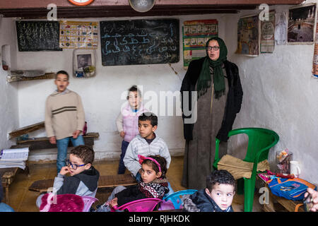 Il Marocco, Fes, Medina, scuola coranica Foto Stock