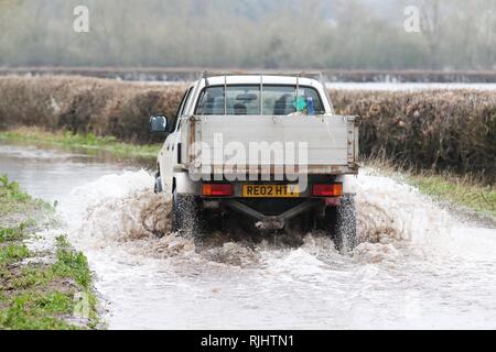 Inondazioni su corsie intorno al fiume Severn, vicino a Gloucester foto da Antony Thompson - Mille parola Supporti, nessun vendite, nessun syndication. Contatto per mo Foto Stock