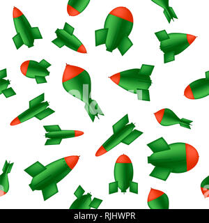 Bomb Seamless Pattern. Arma militare sfondo Foto Stock