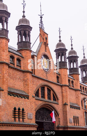 Hala Targowa, Market Hall, del XIX secolo in stile eclettico, Danzica, Polonia Foto Stock