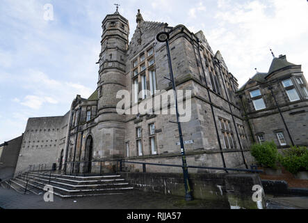 Vista esterna di Kirkcaldy Sheriff Court in Kirkcaldy, Fife, Scozia, Regno Unito Foto Stock