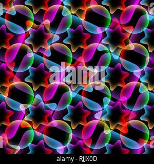 Modello senza giunture Abstract liquido lava lamp da forme geometriche Illustrazione Vettoriale