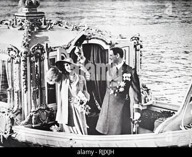 Una fotografia scattata di Ingrid di Svezia e Federico IX di Danimarca. Ingrid di Svezia (1910-2000) Regina di Danimarca. Federico IX di Danimarca (1899-1972), re di Danimarca. In data xx secolo Foto Stock