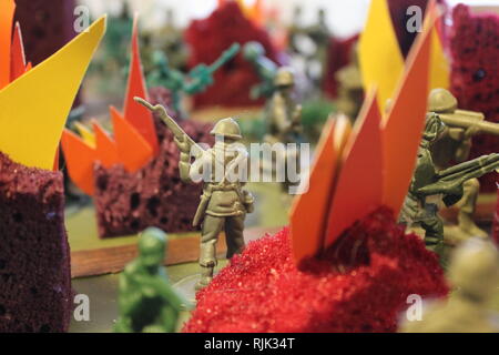 Un sesto livellatrice resa del modello del blitzkrieg invasione della Polonia della II Guerra Mondiale con soldatini. Foto Stock