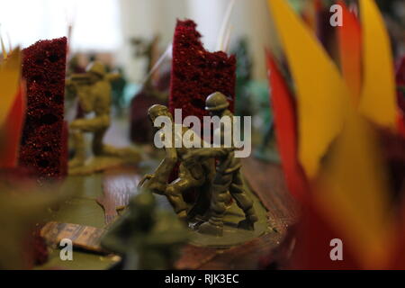 Un sesto livellatrice resa del modello del blitzkrieg invasione della Polonia della II Guerra Mondiale con soldatini. Foto Stock