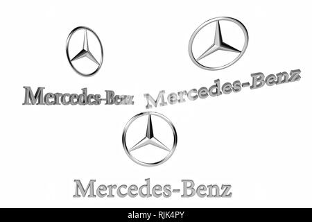 Kiyv, Ucraina - Febbraio 05, 2019: il Logo di auto Mercedes Benz Foto Stock