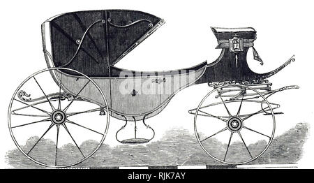 Una incisione raffigurante un carrello Amempton da Edward Kesterton su Longacre - mostrato nella grande mostra. Datata del XIX secolo Foto Stock