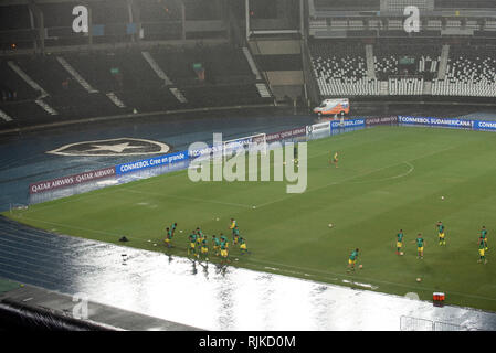 Rio De Janeiro, Brasile. 06 feb 2019. Foto durante il Botafogo x Defensa y Justicia svolto questo Mercoledì (06/02) a 9:30 p.m., a Nilton Santos Stadium, valida per la prima fase della South American Cup, a Rio de Janeiro, RJ. Credito: Celso Pupo/FotoArena/Alamy Live News Foto Stock