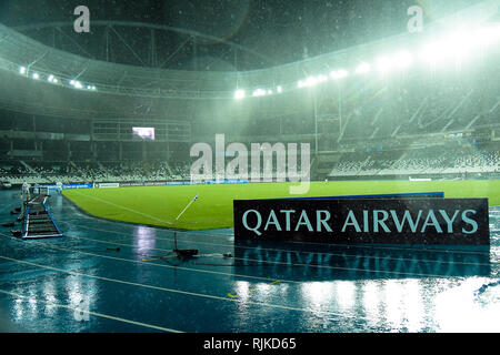 RJ - Rio de Janeiro - 06/02/2019 - Copa-SulAmericana 2019, Botafogo x Defender e di giustizia - La pioggia prima della partita tra Botafogo e Defensa e Justicia al Engenhao stadium per la Copa Sudamericana 2019. Foto: Thiago Ribeiro / AGIF Foto Stock