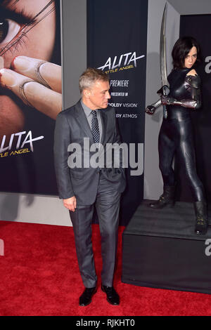 Los Angeles, Stati Uniti d'America. 05 feb 2019. Christoph Waltz presso la premiere del film "alita: Battle Angel' al Westwood Village Regency Theatre. Los Angeles, 05.02.2019 | Utilizzo di credito in tutto il mondo: dpa/Alamy Live News Foto Stock