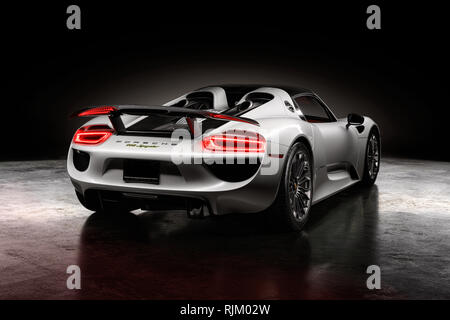 Porsche Spyder 918 Foto Stock