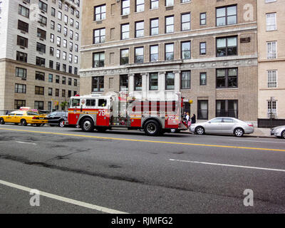 Veicolo Fire-Department, NYFD, New York, Stati Uniti d'America Foto Stock