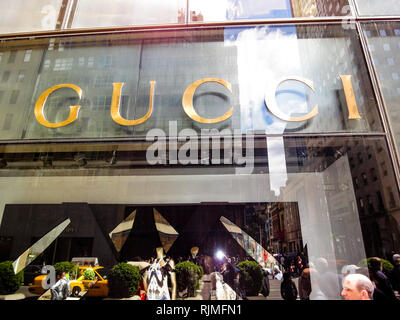 Negozio di Gucci, Trimp Tower, New York, Stati Uniti d'America Foto Stock