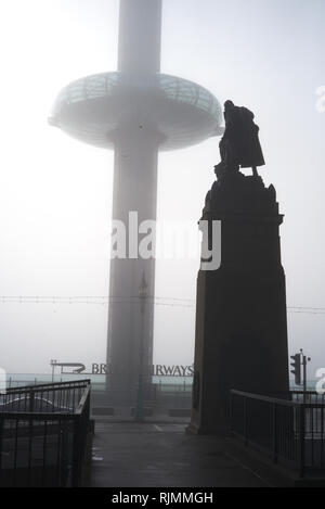 Brighton, Inghilterra il 06 febbraio 2019. Statua, memorial, Royal Sussex reggimento. Foto Stock