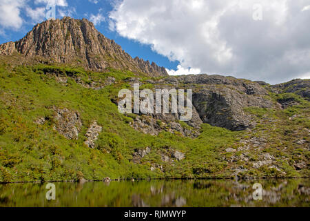 Panorama del Lago di Wilks a Cradle Mountain Foto Stock