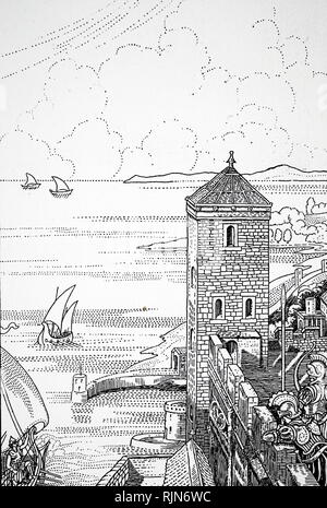 Guerra Peloponneso (seconda, o grande) 431-404 BC tra Atene e Sparta. Illustrazione di W. Gordon Mein 1910 Foto Stock