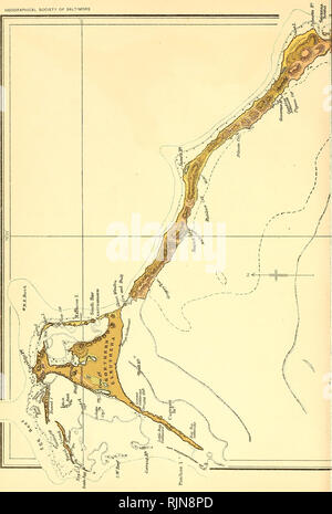 . Il Bahama Isole. Spedizioni scientifiche. La Società Geografica di Baltimora. Si prega di notare che queste immagini vengono estratte dalla pagina sottoposta a scansione di immagini che possono essere state migliorate digitalmente per la leggibilità - Colorazione e aspetto di queste illustrazioni potrebbero non perfettamente assomigliano al lavoro originale. Shattuck, George Burbank, 1869-1934, [dal vecchio catalogo] ed. New York, Londra, la Macmillan company Foto Stock