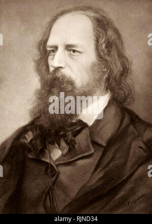 ALFRED,LORD TENNYSON (1809-1892) poeta inglese Laureate Foto Stock