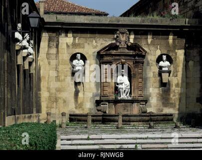 VISTA GENERALE - 1942. Autore: ZARAGOZA / HEVIA / ALVAREZ LAVIADA. Posizione: JARDINES DE LOS REYES CAUDILLOS. Oviedo. ASTURIAS. Spagna. Foto Stock