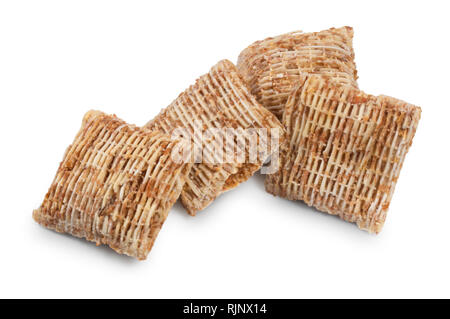 Studio shot del morso in miniatura di dimensione di grano trinciato isolata contro uno sfondo bianco - Giovanni Gollop Foto Stock