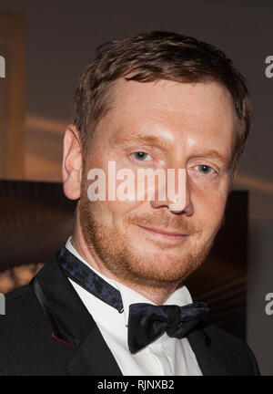 DRESDEN, Germania - 01 febbraio: Ministerpraesident Michael Kretschmer durante il XIV Semper Opera Ball 2019 Foto Stock