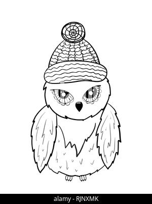 Vettore di gufo Illustrazione Vettoriale