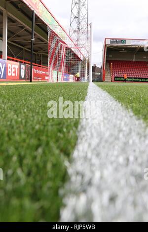 Cheltenham Town FC v Swindon Town FC presso la rampa di LCI Stadium, Whaddon Road (Sky scommessa lega due - 7 ottobre 2017) - Foto di Antony Thompson - tu Foto Stock