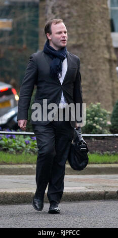 Craig Oliver a Downing Street a Londra il 4 febbraio 2014. Foto Stock