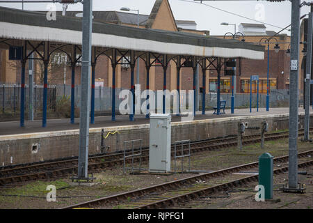 King's Lynn stazione ferroviaria, Vista generale GV, regolarmente utilizzato dalla Regina Elisabetta a visitare Sandringham in Norfolk. Foto Stock