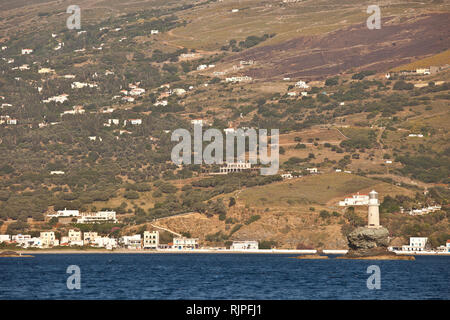 Andros village di Andros isola in Grecia Foto Stock