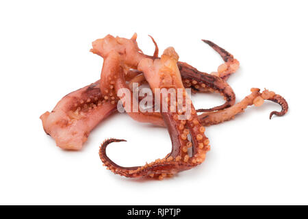 Giapponese calamari secchi tenctacles con sapore di aceto isolati su sfondo bianco Foto Stock