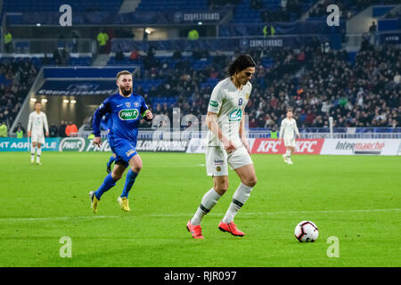 Edinson Cavani con la palla Foto Stock