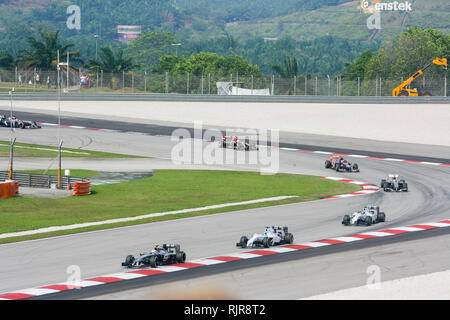 Formula Uno (F1) sul circuito di Sepang, Kuala Lumpur, Malesia Foto Stock