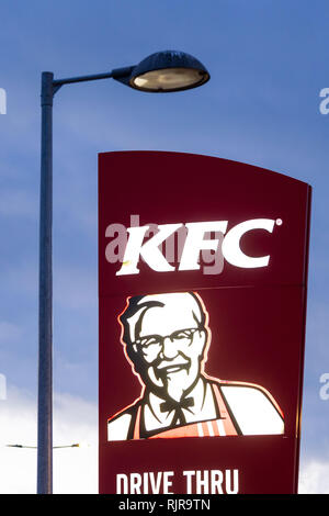 Un KFC Store Accedi il Regno Unito. Foto Stock