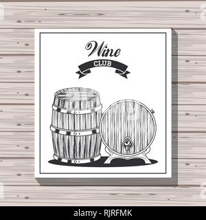 Wine Club emblema Illustrazione Vettoriale