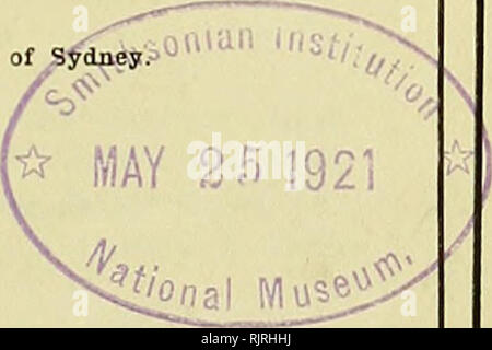 . La Australian zoologo. Zoologia; Zoologia; Zoologia. La Australian zoologo rilasciata dal Royal Zoological Society del Nuovo Galles del Sud a cura di LAUNCELOT HAEEISON, B.Sc, B.A., docente e dimostratore in zoologia presso l'Università Vol. 2-Parte 1. Sydney, 6 gennaio 1921. Tutte le comunicazioni che devono essere affrontate per l'on. Segretario, Box 2399, l'Ufficio Generale delle Poste, Sydney. Sydney: Sydney e Melbourne Publishing Co., Ltd., stampanti.. Si prega di notare che queste immagini vengono estratte dalla pagina sottoposta a scansione di immagini che possono essere state migliorate digitalmente per la leggibilità - Colorazione e aspetto di questi il Foto Stock