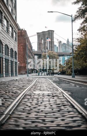 Ponte di Brooklyn Foto Stock