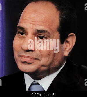 Abdel Fattah el-Sisi (nato nel 1954), uomo politico egiziano e attuale presidente dell'Egitto, in carica dal 2014. Foto Stock