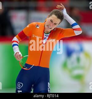 7 febbraio 2019 Inzell, Germania ISU World singole distanze pattinaggio di velocità campionati 3000m Ireen Wust Foto Stock