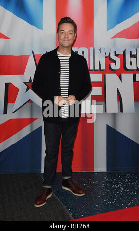 Britains Got Talent giudici arrivano al Teatro di Lowry Manchester per le audizioni dal vivo. Foto Stock